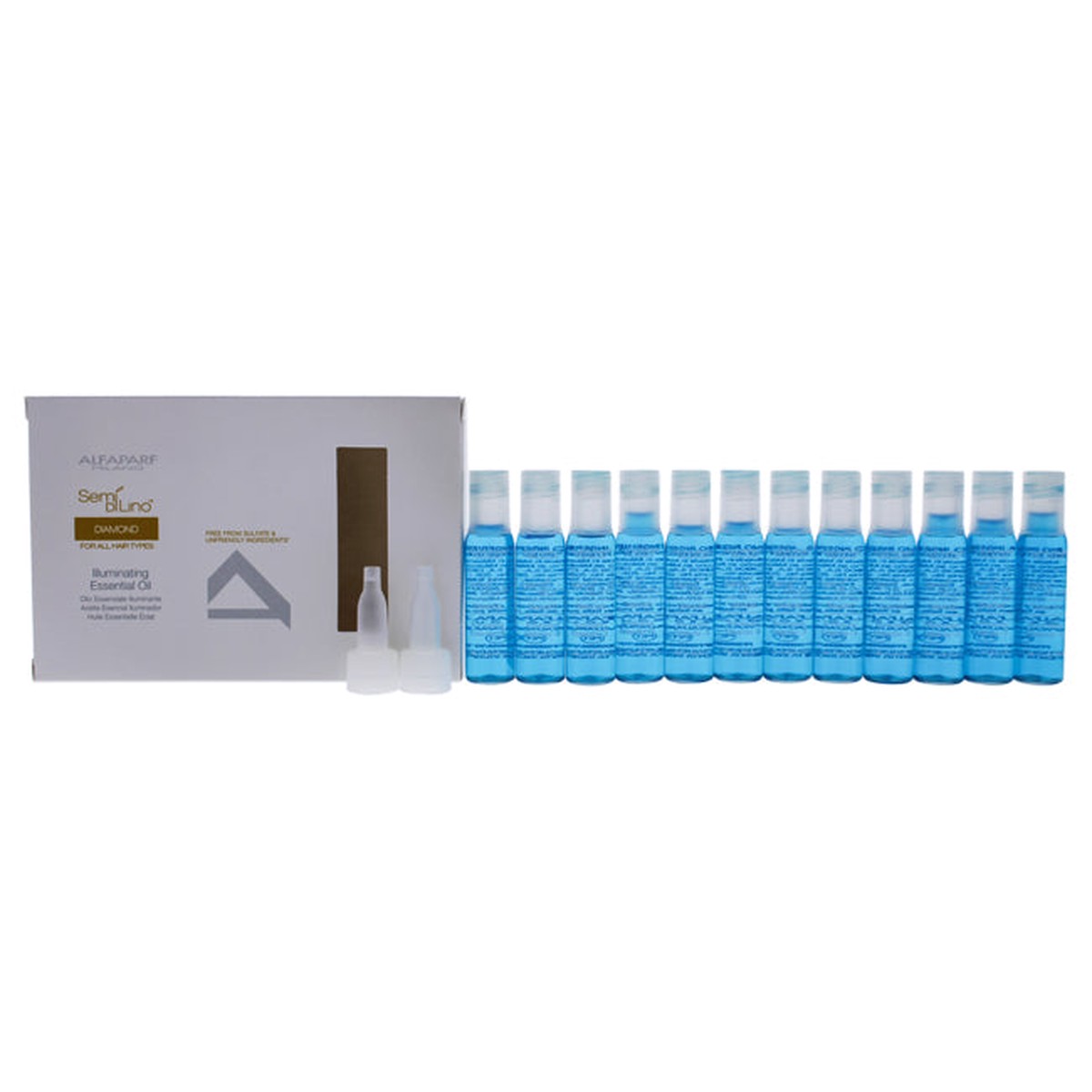 ALFAPARF Semi Di Lino Diamante Illuminating Essential Oil Kit by ALFAPARF for Unisex - 12 x 043 oz Treatment