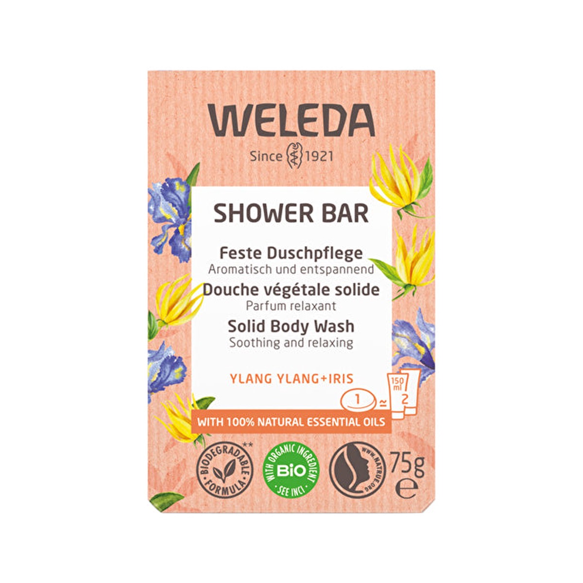 Weleda Shower Bar (Solid Body Wash) Ylang Ylang Iris 75g