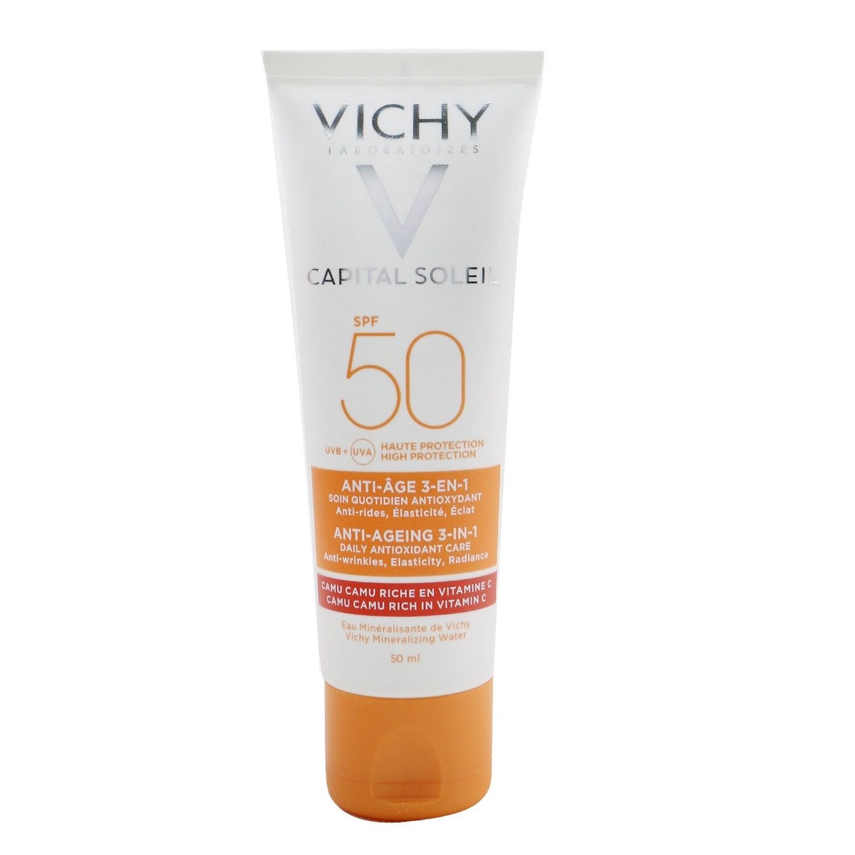 Vichy Capital Soleil Anti-Ageing 3-In-1 Daily Antioxidant Sun Care SPF 50 - Anti-Wrinkles Elasticity Radiance 50ml169oz