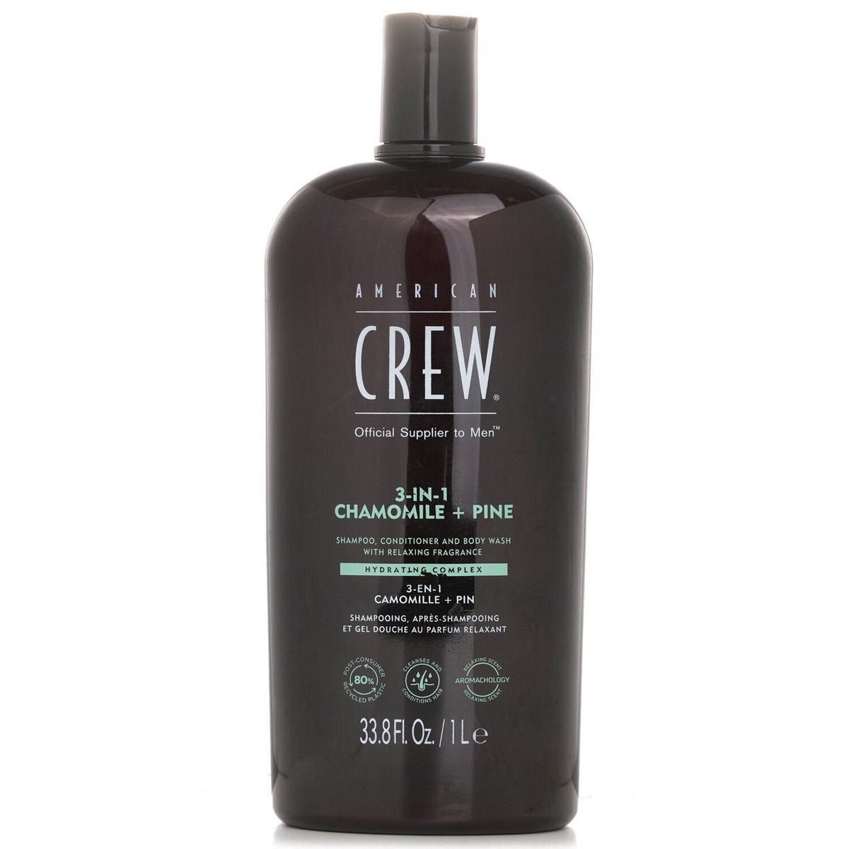 American Crew 3-in-1 Chamomile Pine Shampoo Conditioner And Body Wash (Packaging Slightly Damaged) 1000ml338oz