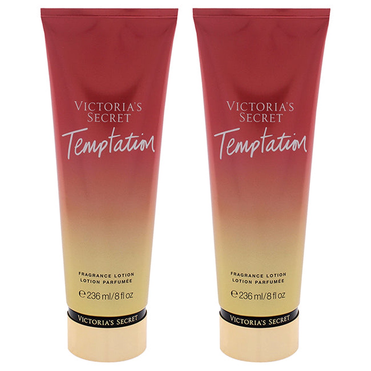 Victorias Secret Temptation Fragrance Lotion by Victorias Secret for Women - 8 oz Body Lotion - Pack of 2