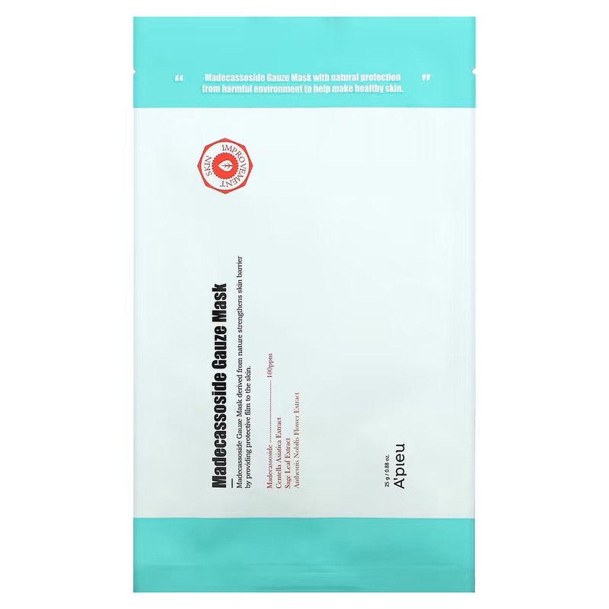 APIEU Madecassoside Gauze Mask 25g (5ea10ea)
