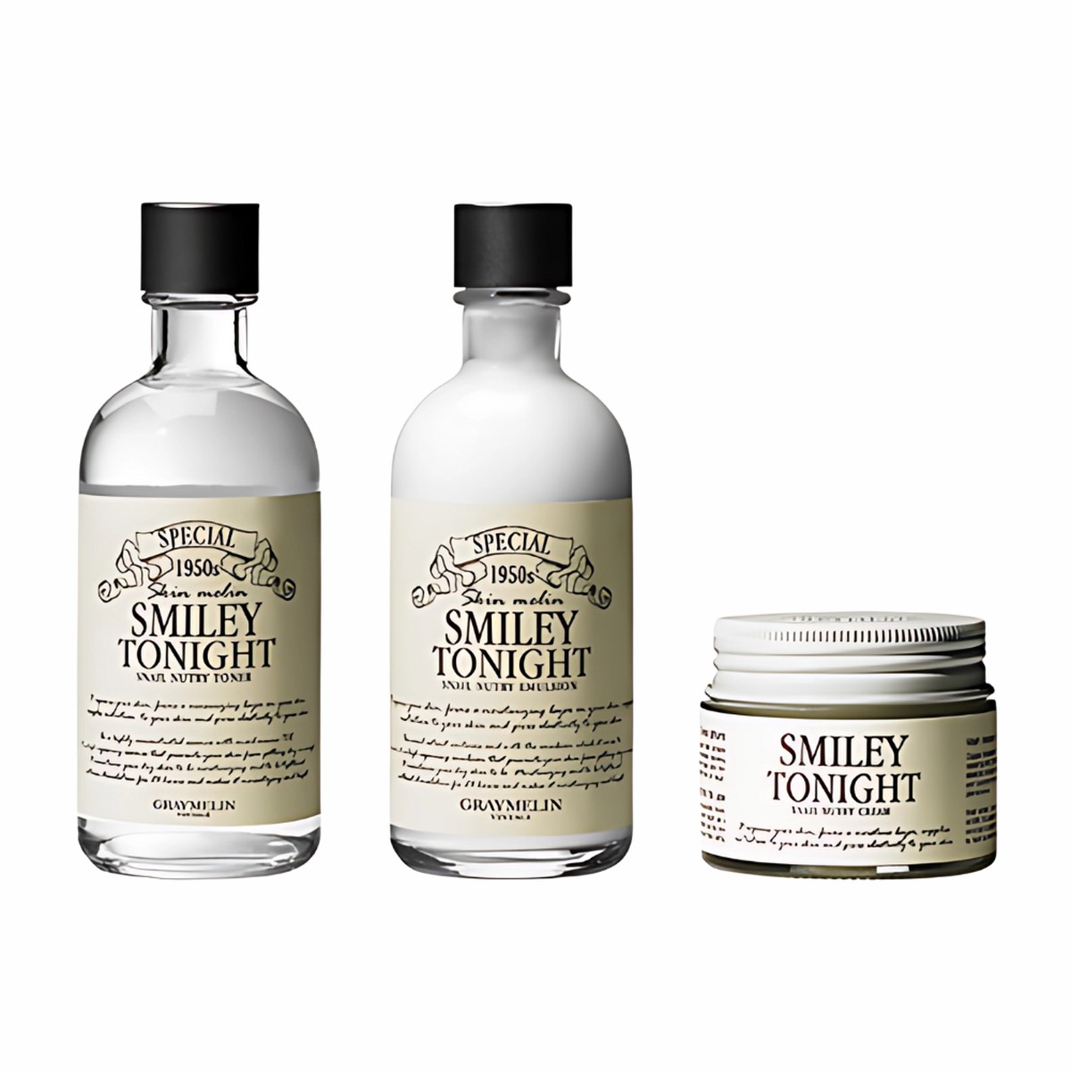 GRAYMELIN Smiley Tonight Snail Nutrition Moisture 3-Step Skincare Set