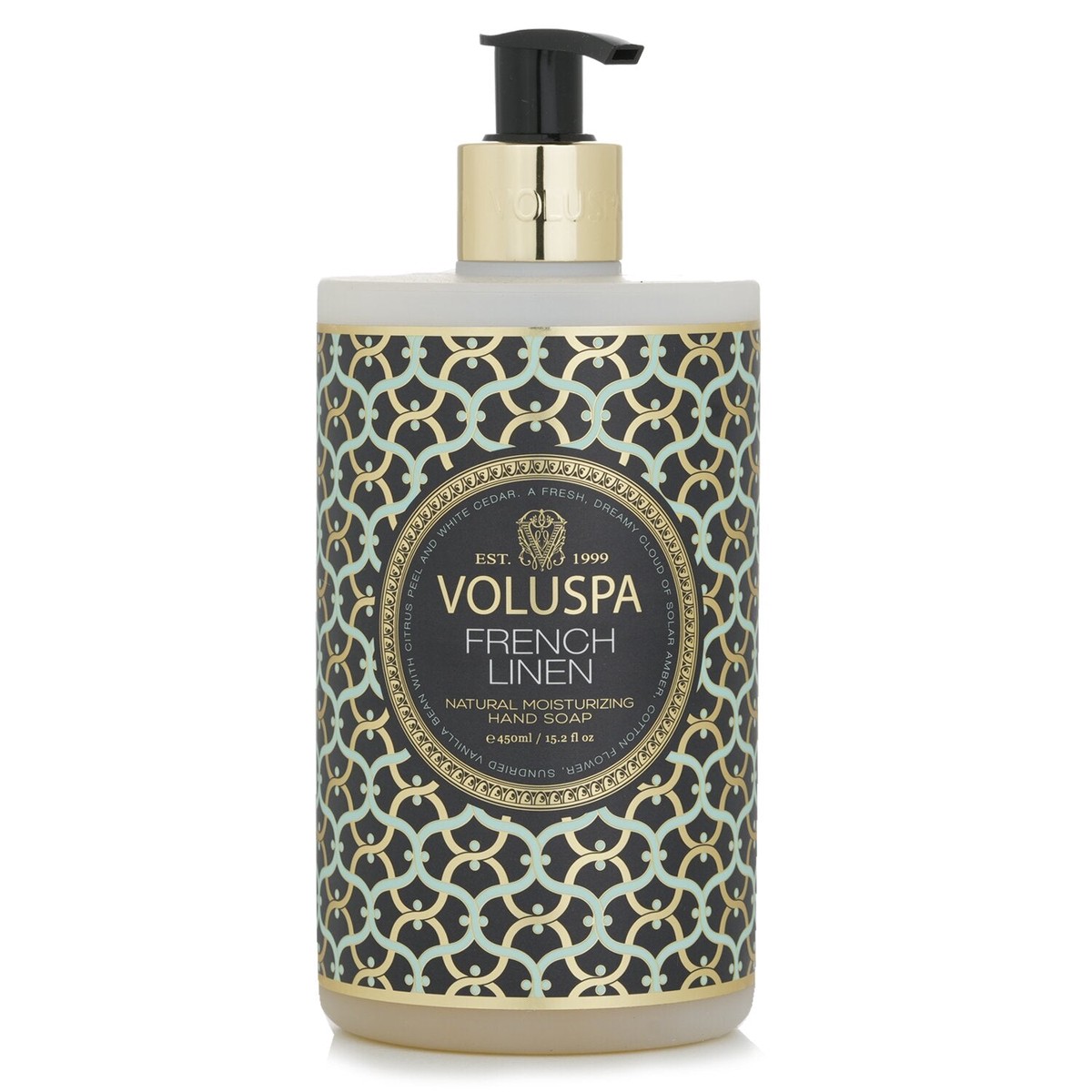 Voluspa French Linen Hand Soap - Cotton Flower White Cedar Sun Dried Vanilla Bean 450ml152oz