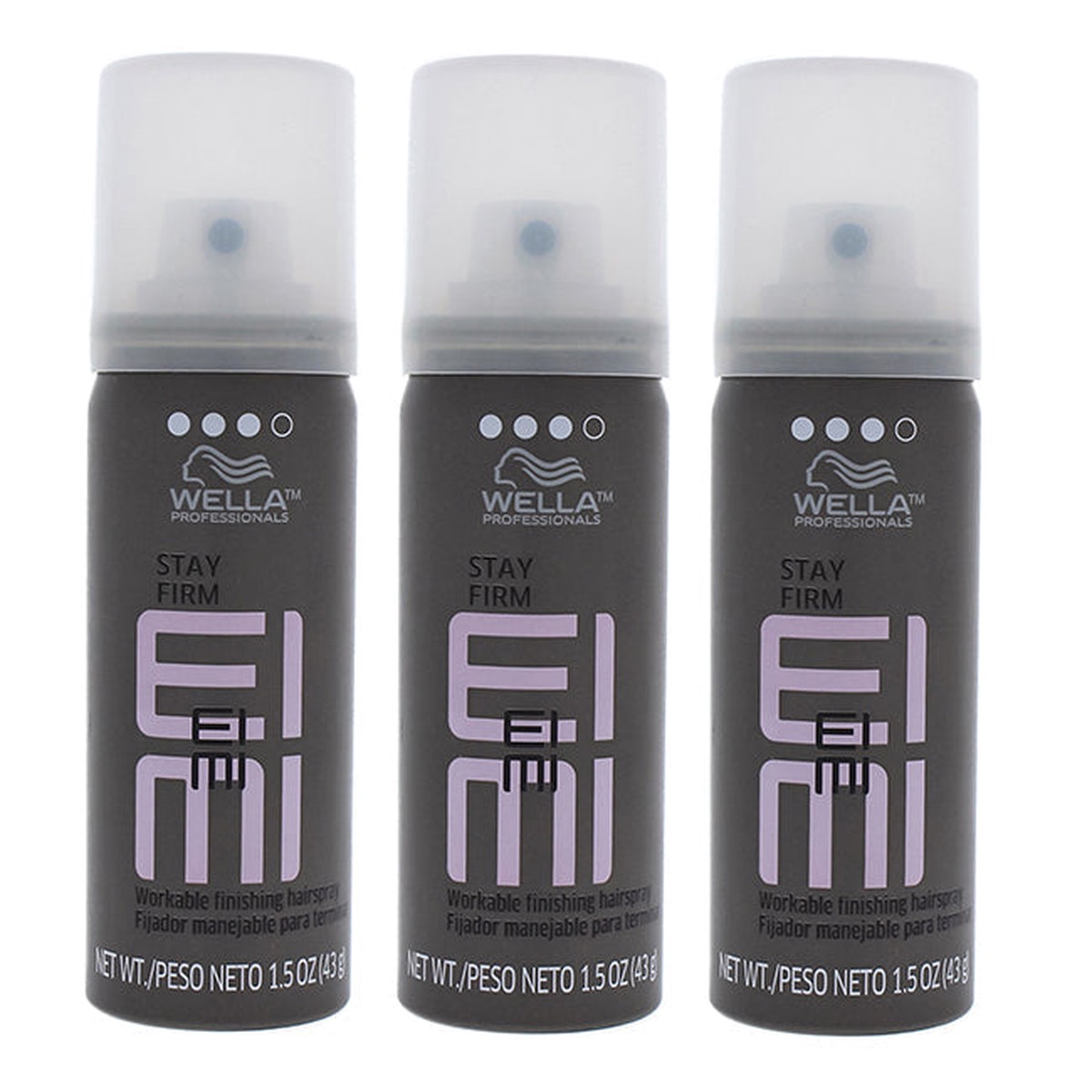 Wella EIMI Stay Firm Workable Finishing Hairspray by Wella for Unisex - 151 oz Hairspray - Pack of 3