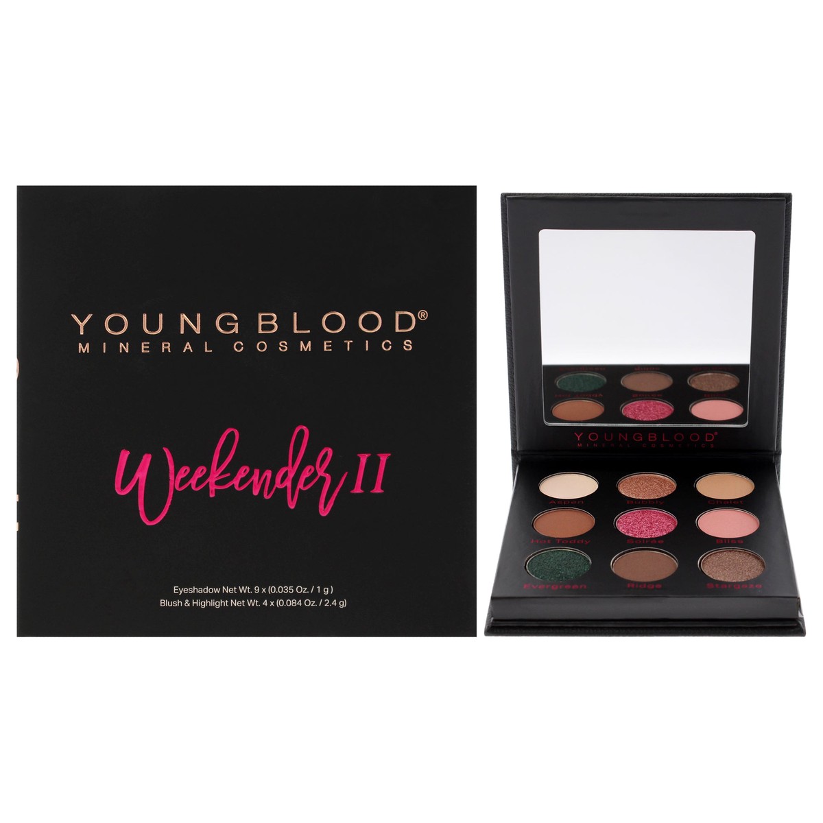 Youngblood Palette - Weekender II by Youngblood for Women - 065 oz Makeup