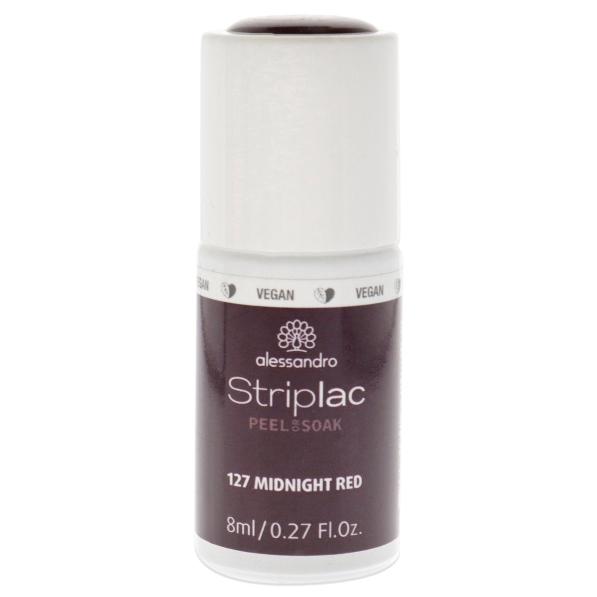 Alessandro Striplac Peel or Soak - 127 Midnight Red by Alessandro for Women 027 oz Nail Polish