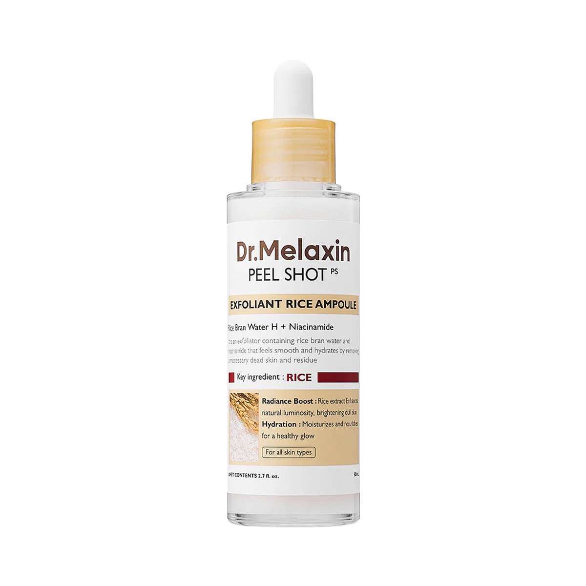 Editors Pick DrMelaxin Peel Shot Glow White Rice Ampoule 80ml