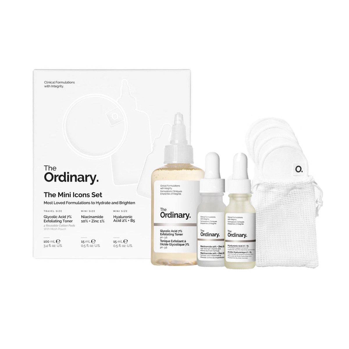 The Ordinary The Mini Icons Limited Edition Skincare Gift Set featuring Glycolic Acid
