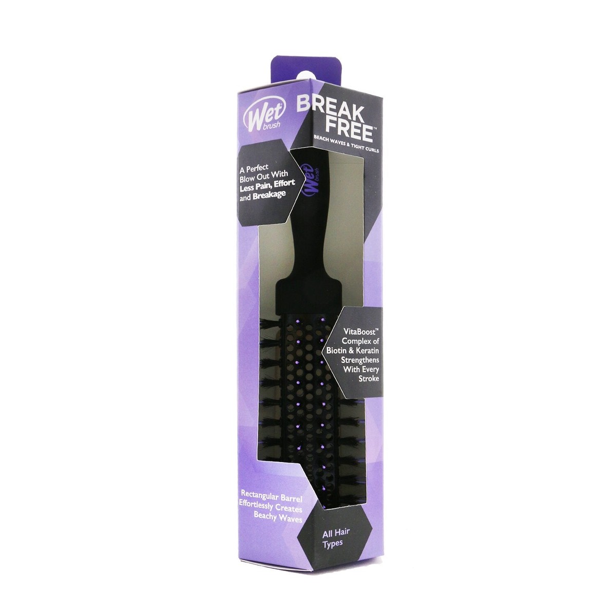 Wet Brush Beach Wave Tight Curls Round Brush - All Hair Types 1pc