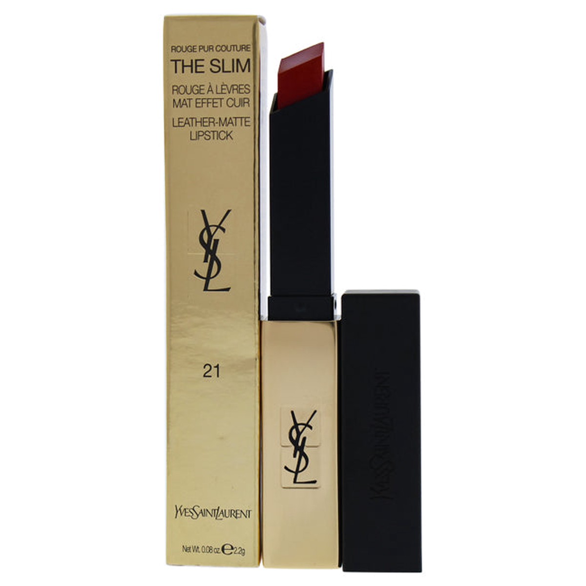 Yves Saint Laurent Rouge Pur Couture The Slim Matte Lipstick - 21 Rouge Paradoxe by Yves Saint Laurent for Women - 008 oz Lipstick