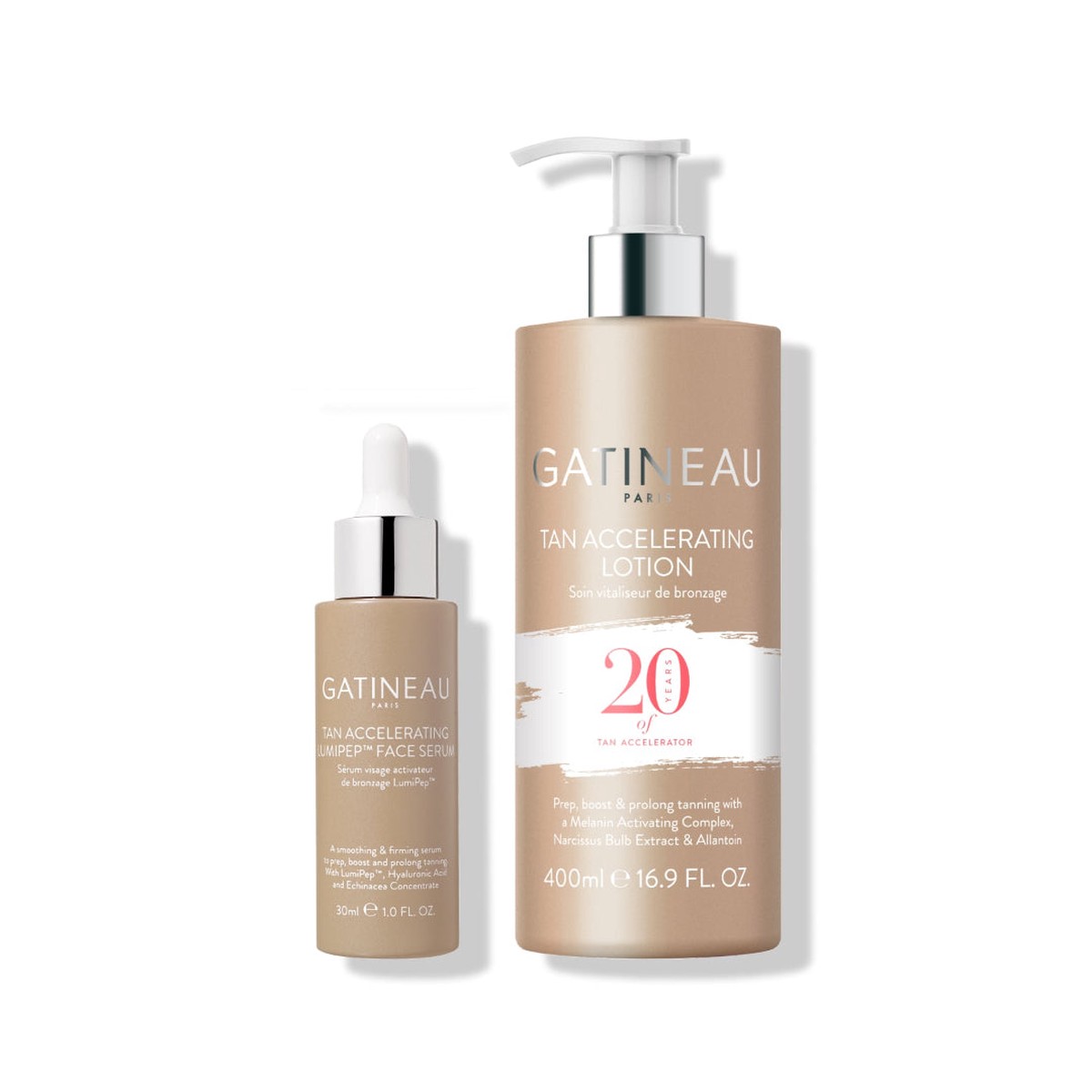 Gatineau Tan Accelerating Lumipep Face Serum Duo (Worth 107)