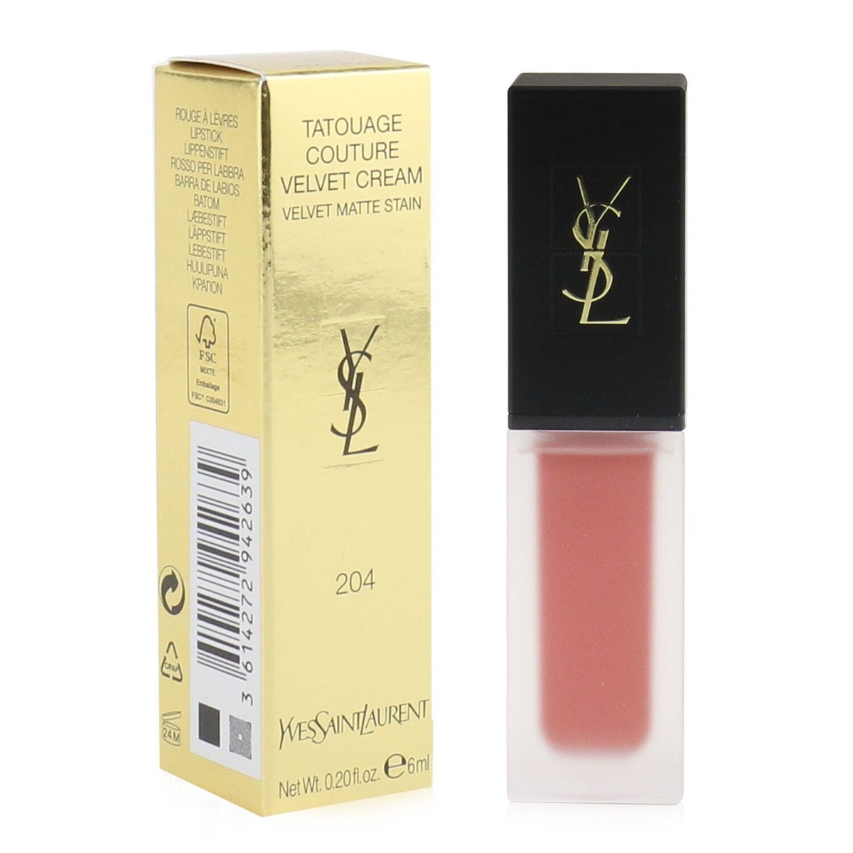 Yves Saint Laurent Tatouage Couture Velvet Cream Velvet Matte Stain - 204 Beige Underground 6ml02oz