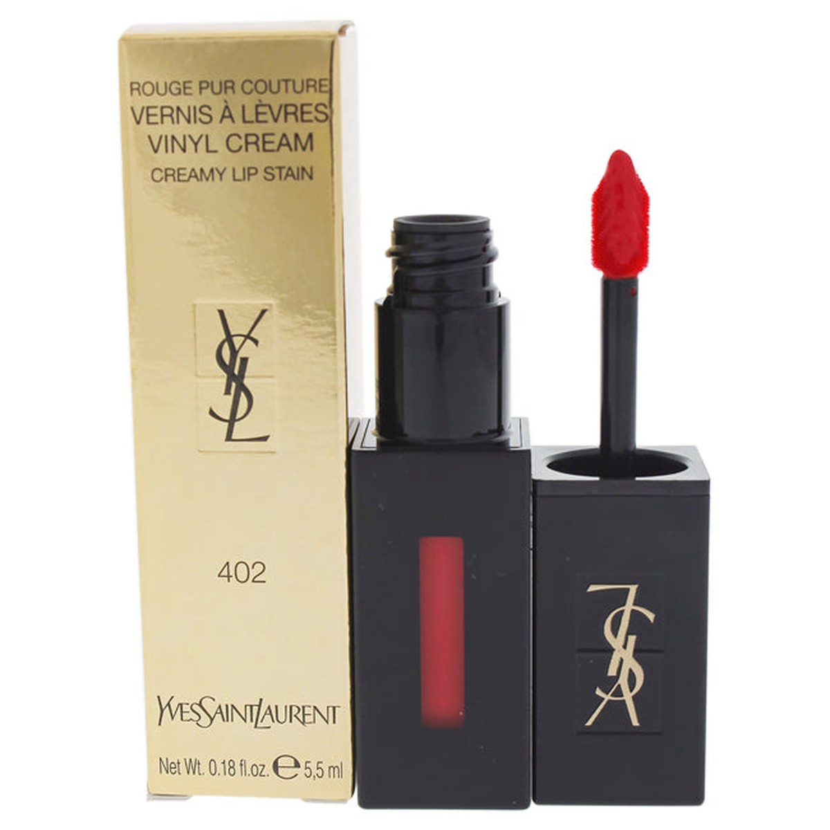 Yves Saint Laurent Vernis a Levres Vinyl Cream Lip Stain - 402 Rouge Remix by Yves Saint Laurent for Women - 018 oz Lip Gloss