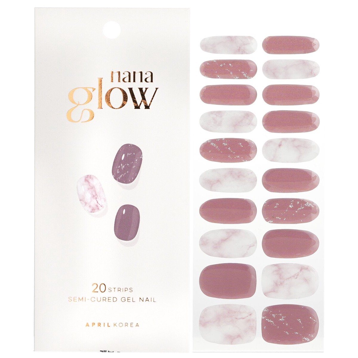 April Korea Nanaglow Nail Sticker - GN24 20pcs