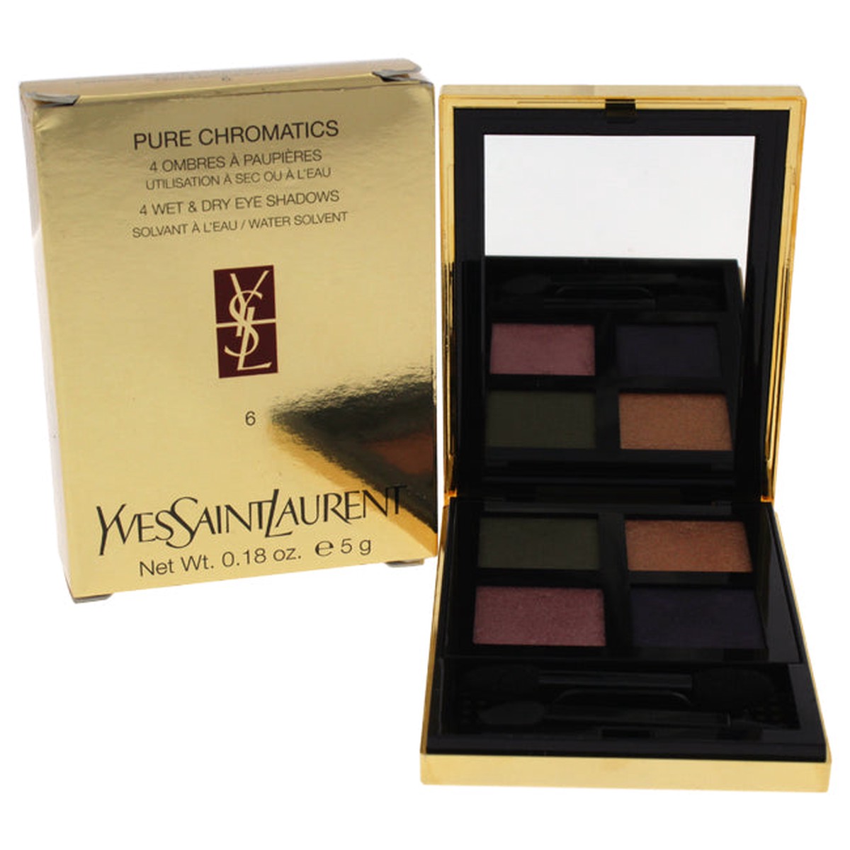 Yves Saint Laurent Pure Chromatics 4 Wet and Dry Eye Shadows - 6 by Yves Saint Laurent for Women - 018 oz Eyeshadow