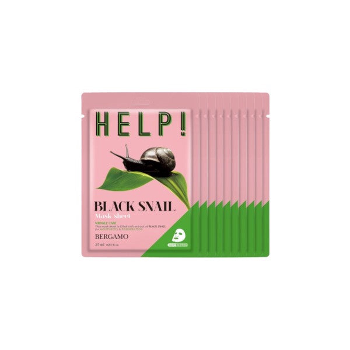 Bergamo Help Mask Pack Black Snail 25ml 10ea