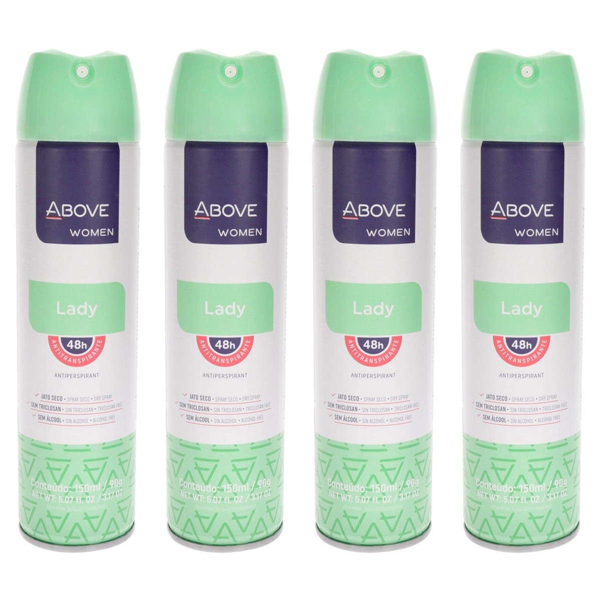 Above 48 Hours Antiperspirant Deodorant - Lady by Above for Women - 317 oz Deodorant Spray - Pack of 4