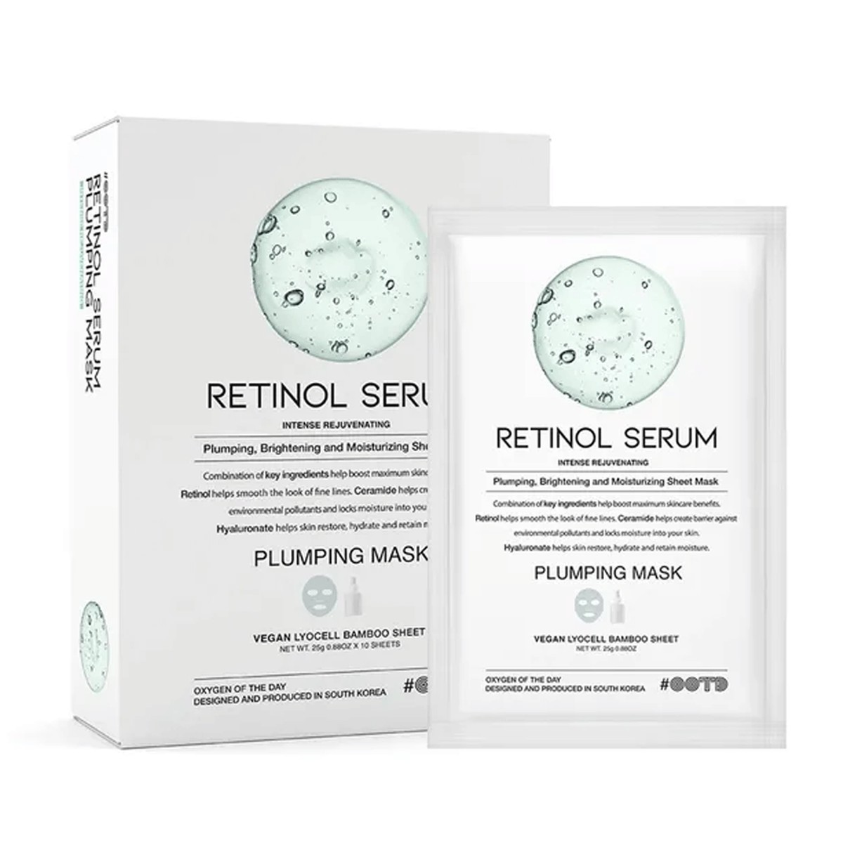 OOTD Retinol Serum Plumping Mask 25g 10ea
