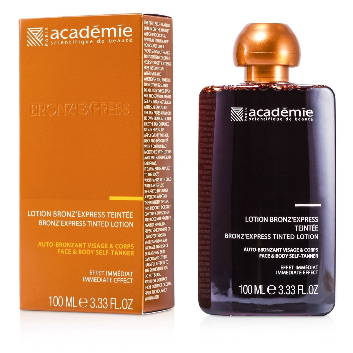 Academie Bronz Express Face and Body Tinted Self-Tanning Lotion 100ml333oz