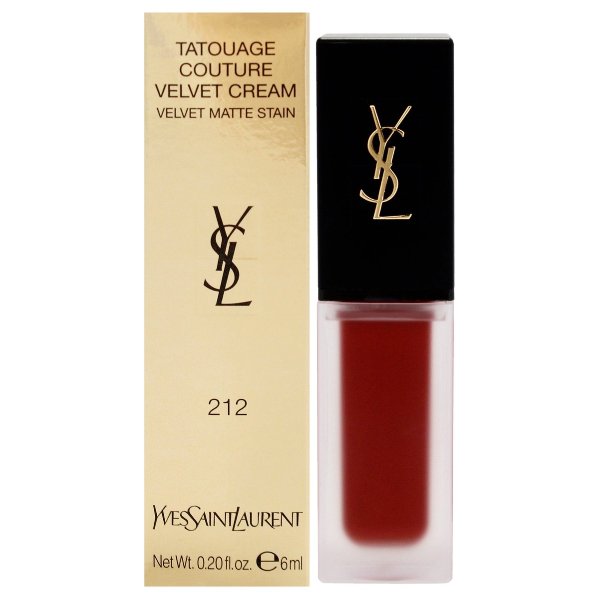 Yves Saint Laurent Tatouage Couture Velvet Matte Cream - 212 Rouge Rebel by Yves Saint Laurent for Women - 02 oz Lipstick