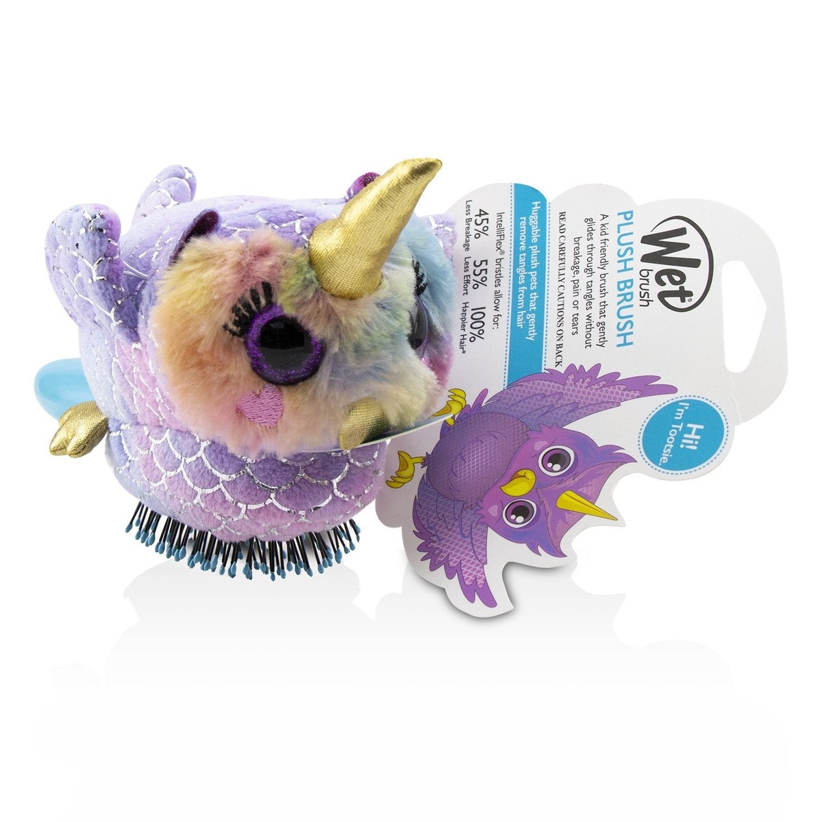 Wet Brush Plush Brush - Owl Unicorn 1pc