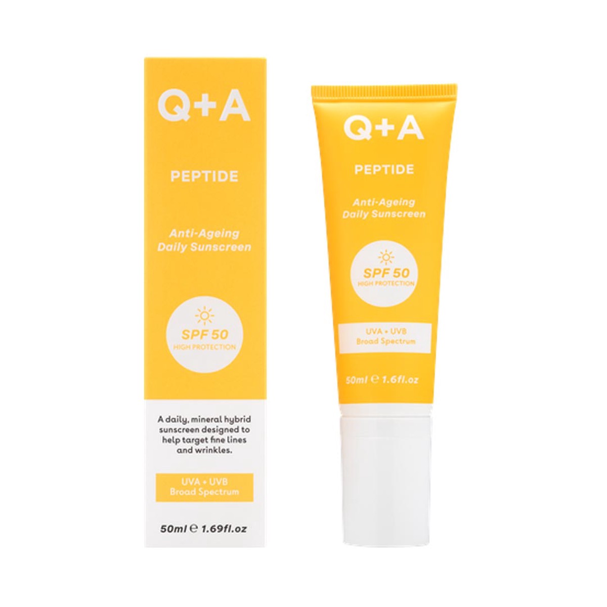 QA Peptide SPF50 Anti-Ageing Facial Sunscreen