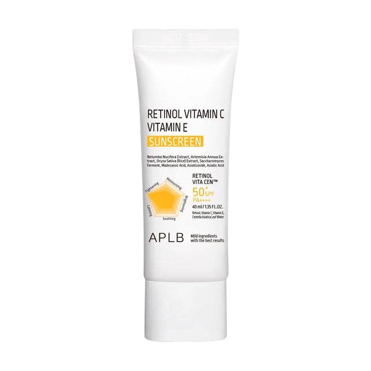 APLB Retinol Vitamin C Vitamin E Sunscreen SPF50 PA 40ml