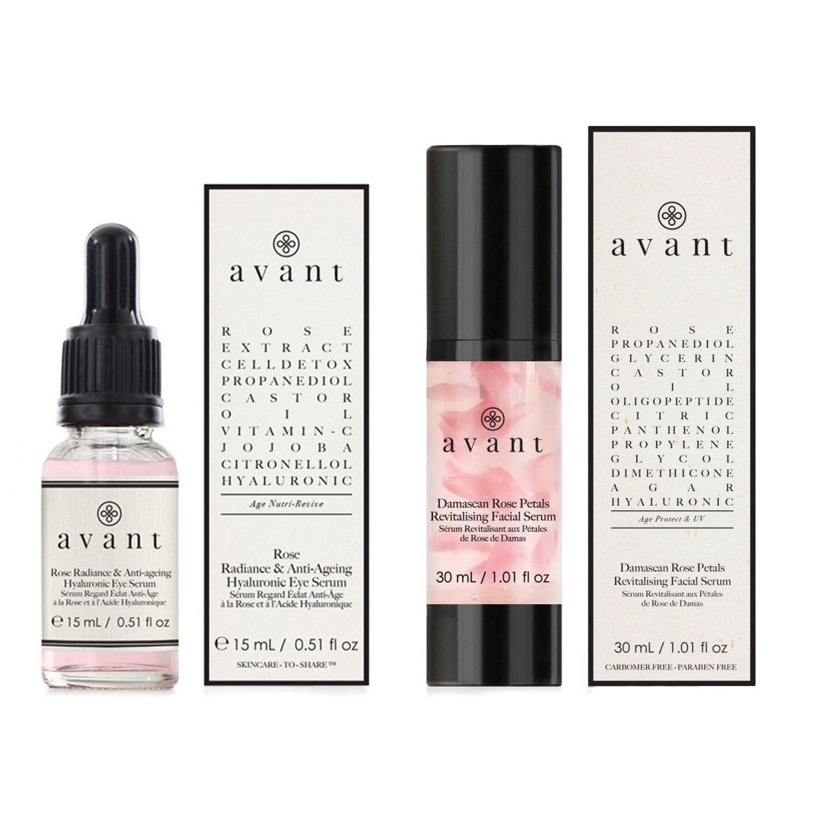 Avant Skincare Revitalising Facial Serum Anti-ageing HyaluronicEyeSerum Duo