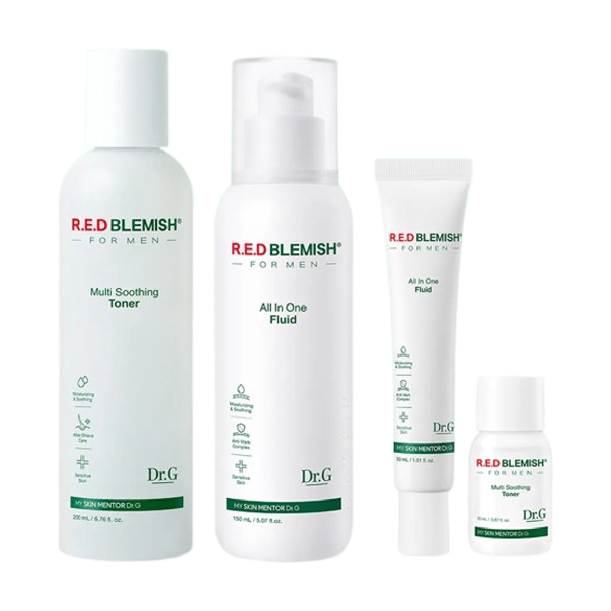 DrG Red Blemish For Men Multi Soothing Toner Calming All In One 2P Set (Miniature 2P)