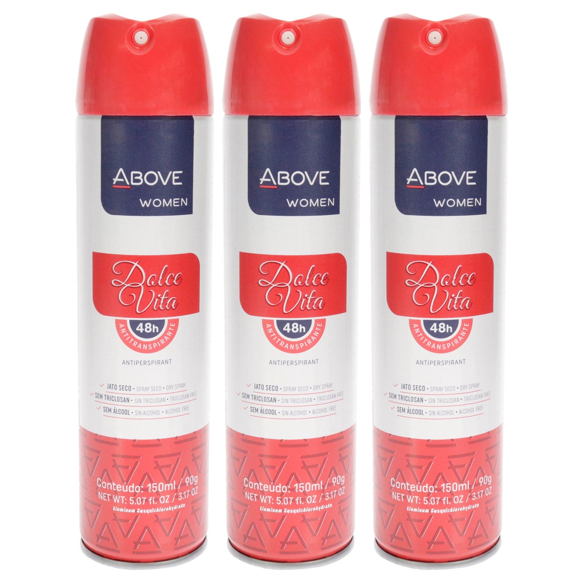 Above 48 Hours Antiperspirant Deodorant - Dolce Vita by Above for Women - 317 oz Deodorant Spray - Pack of 3