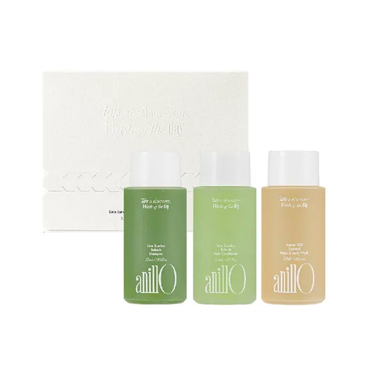 anillO Lime Sunday Amber 528 Travel Shower Set