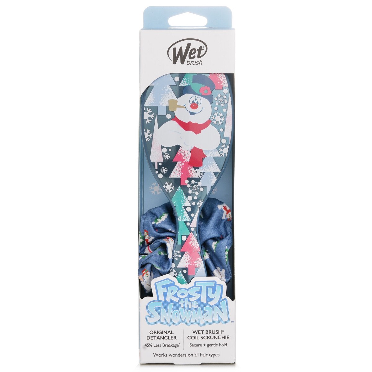 Wet Brush Original Detangler Frosty Scrunchie Hair Brush 1pc