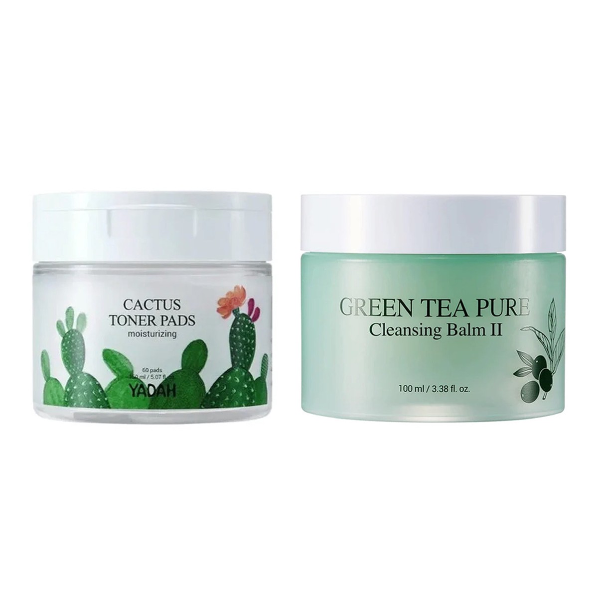 YADAH Cactus Toner Pads 60ea Cleansing Balm 100ml Set