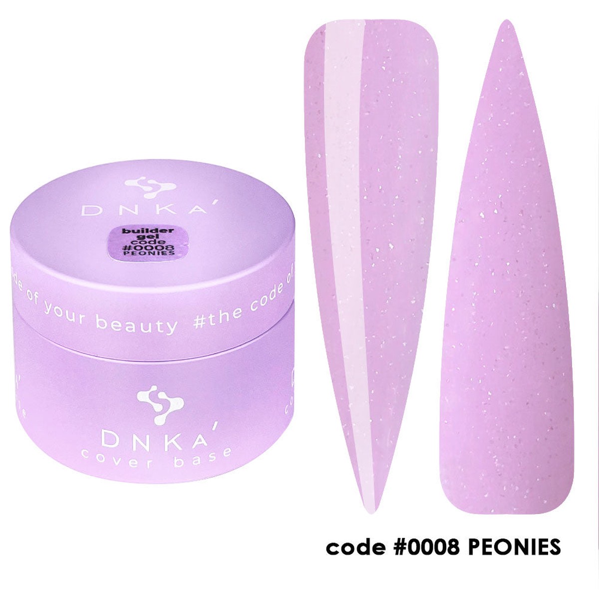 0008 DNKa Builder Gel Peonies Shimmer Collection – 30ml