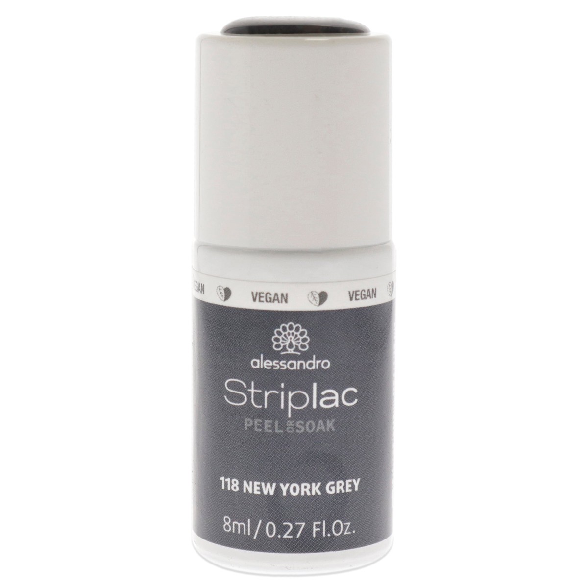 Alessandro Striplac Peel or Soak - 118 New York Grey by Alessandro for Women 027 oz Nail Polish