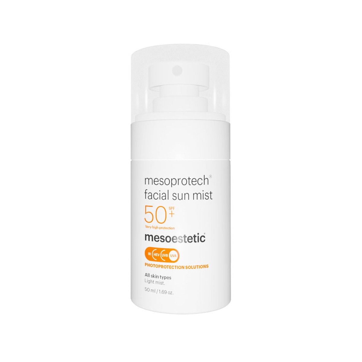 mesoestetic mesoprotech facial sun mist SPF 50