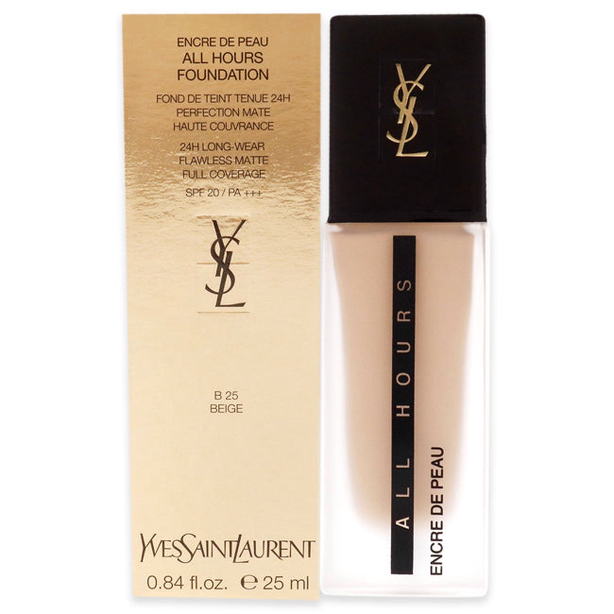 Yves Saint Laurent All Hours Foundation SPF 20 - B25 Beige by Yves Saint Laurent for Women - 084 oz Foundation