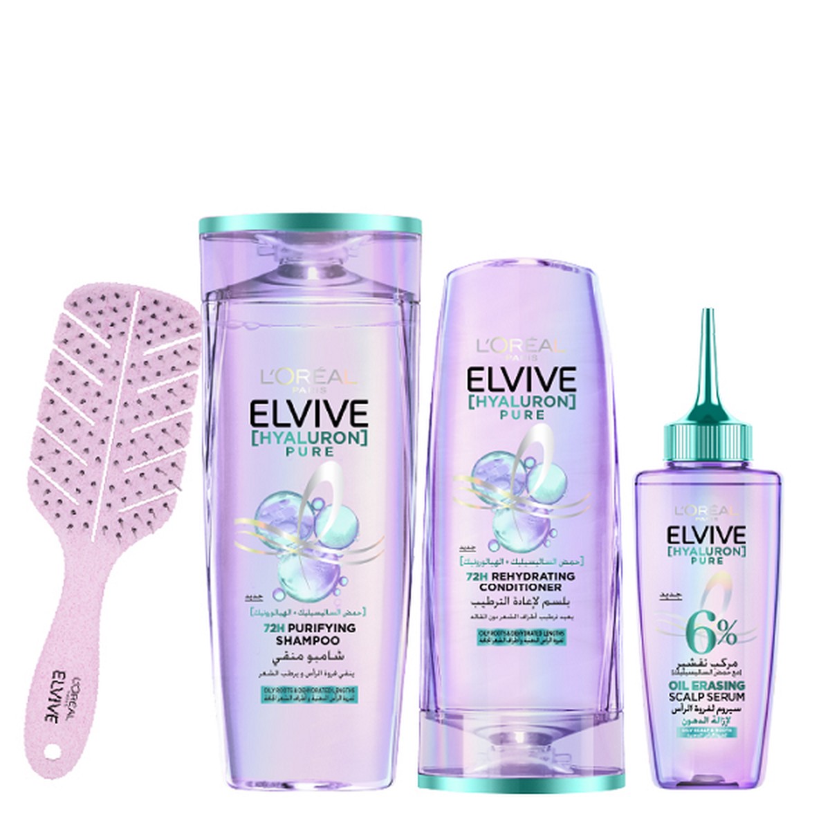 Elvive - Hyaluron Pure Scalp Serum Shampoo Conditioner Bundle