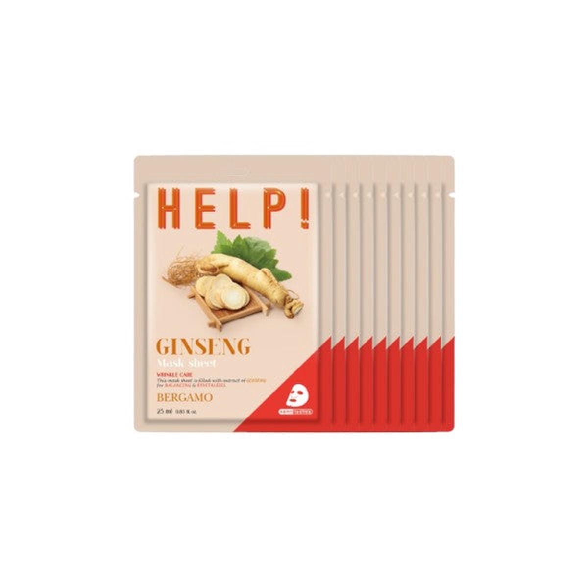 Bergamo Help Mask Pack Ginseng 25ml 10ea