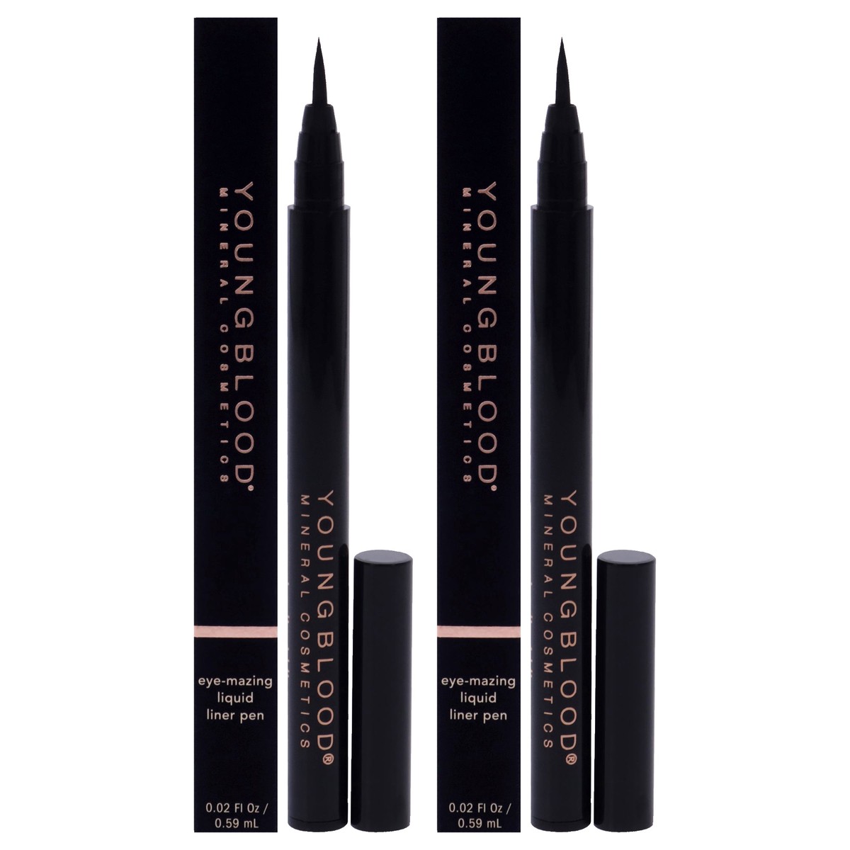 Youngblood Eye-Mazing Liquid Liner Pen - Noir by Youngblood for Women - 002 oz Eyeliner - Pack of 2