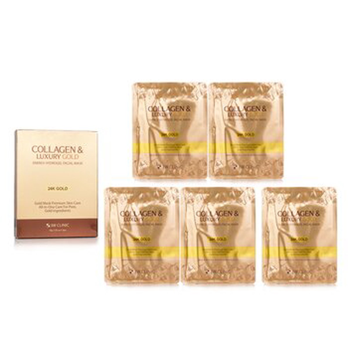 3W Clinic Collagen Luxury Gold Energy Hydrogel Facial Mask 30g x 5pcs