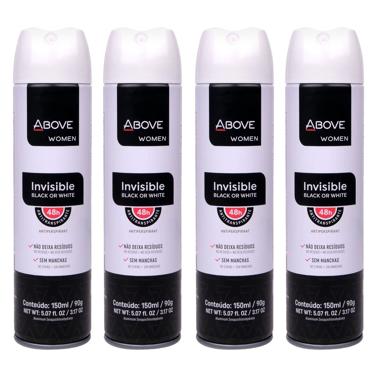 Above 48 Hours Antiperspirant Deodorant - Invisible by Above for Women - 317 oz Deodorant Spray - Pack of 4