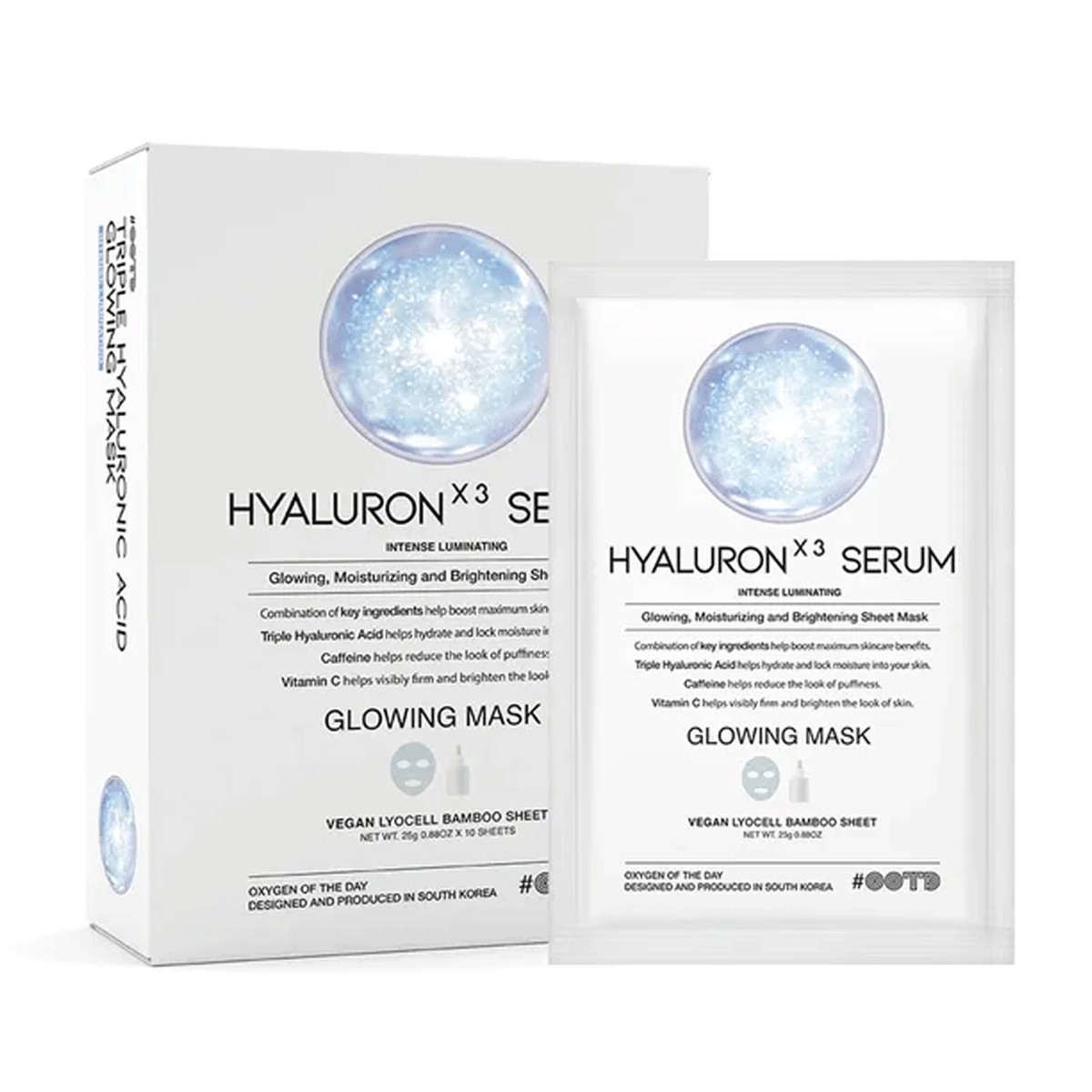 OOTD Hyaluron Serum Glowing Mask 25g 10ea