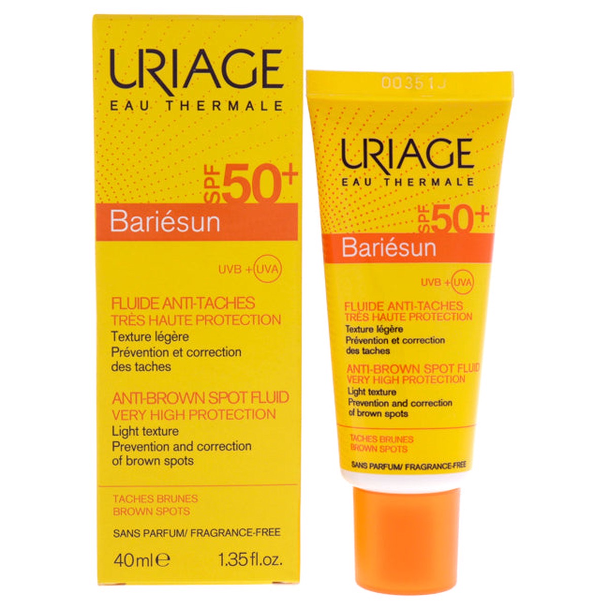 Uriage Bariesun Anti-Brown Spot Fluid SPF 50 by Uriage for Unisex - 135 oz Sunscreen
