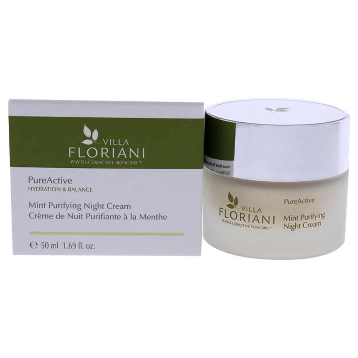 Villa Floriani PureActive Purifying Night Cream - Mint by Villa Floriani for Unisex - 169 oz Cream