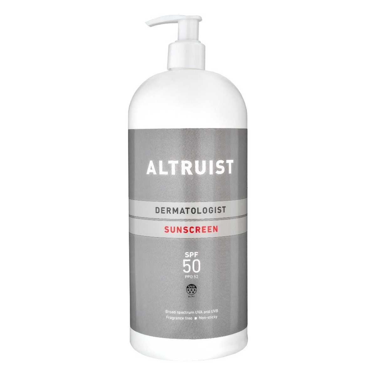 Altruist Sunscreen SPF50 - 1 Litre Bottle