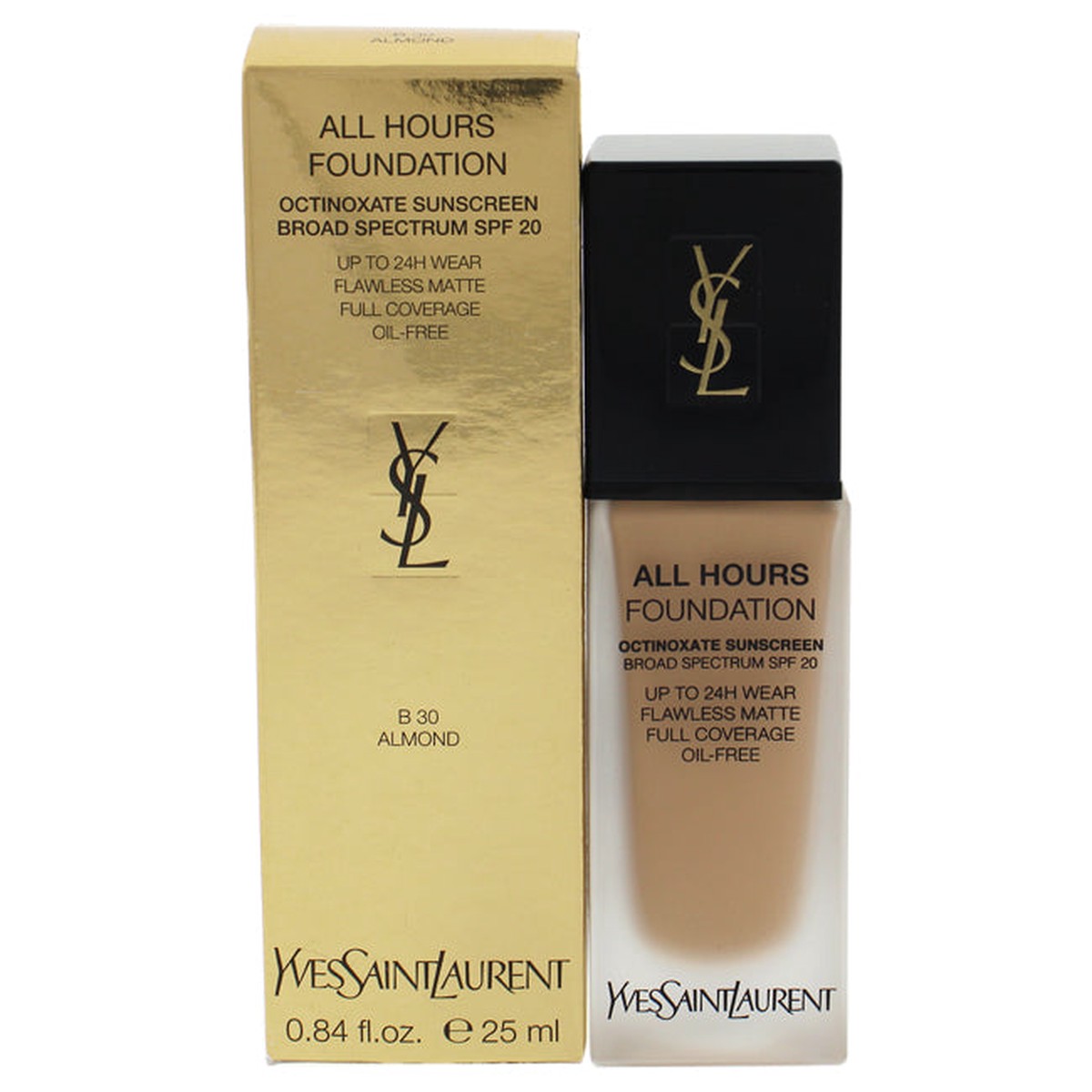 Yves Saint Laurent All Hours Foundation SPF 20 - B30 Almond by Yves Saint Laurent for Women - 084 oz Foundation