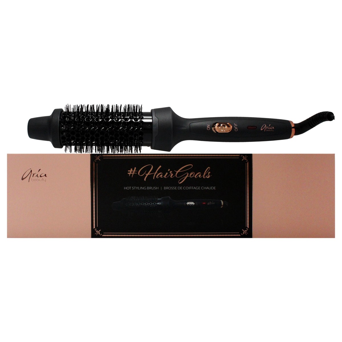 Aria Beauty Hairgoals Hot Styling Brush - Black by Aria Beauty for Women - 15 Inch Brush