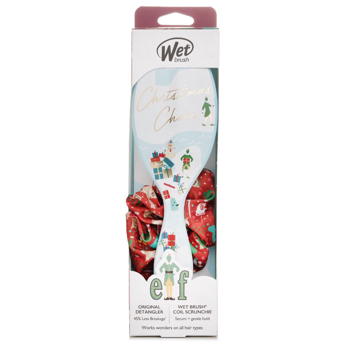 Wet Brush Original Detangler Elf Scrunchie Hair Brush 1pc